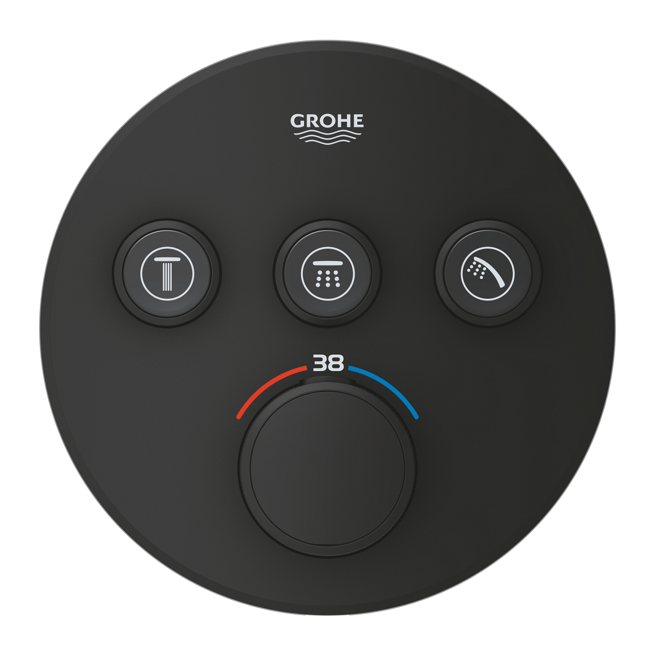 Grohe Grohtherm SmartControl Safety mixer for concealed installation with 3 valves Phantom Black 29508KF0