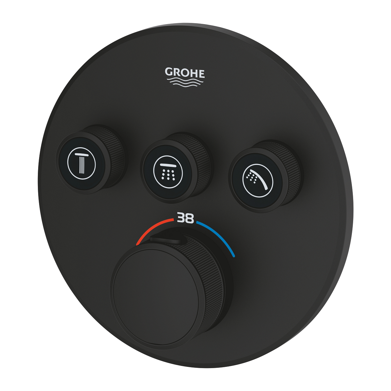 Grohe Grohtherm SmartControl Safety mixer for concealed installation with 3 valves Phantom Black 29508KF0