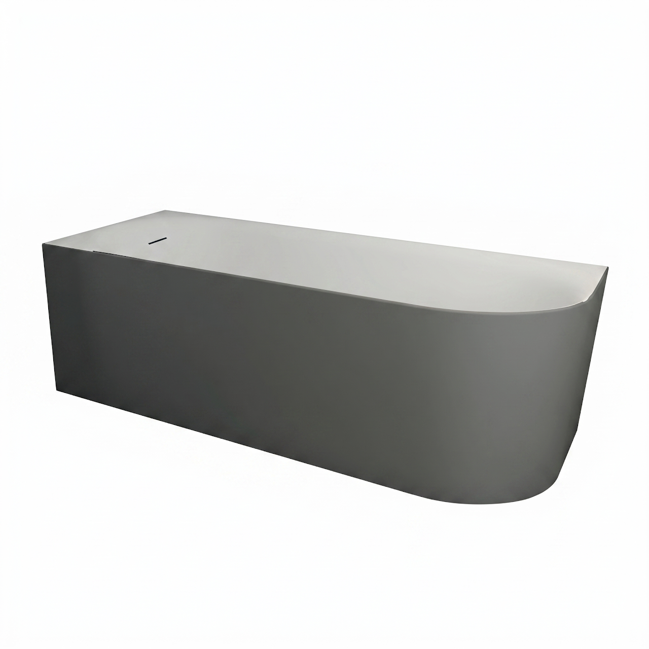 Kevano Splash Seamless Bathtub, Right 170 x 70 cm - Grey