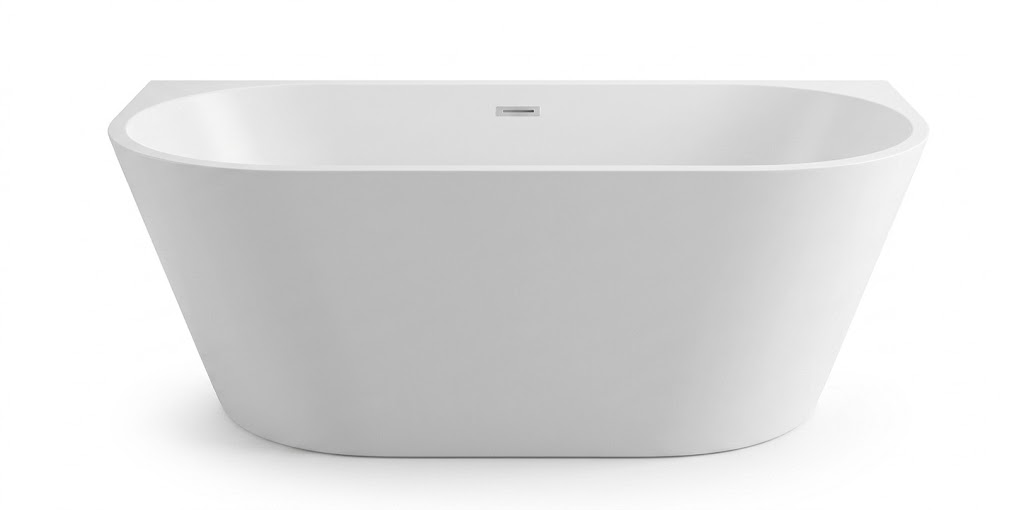 Kevano Island Seamless Bathtub 75 × 170 cm With Drain - Black