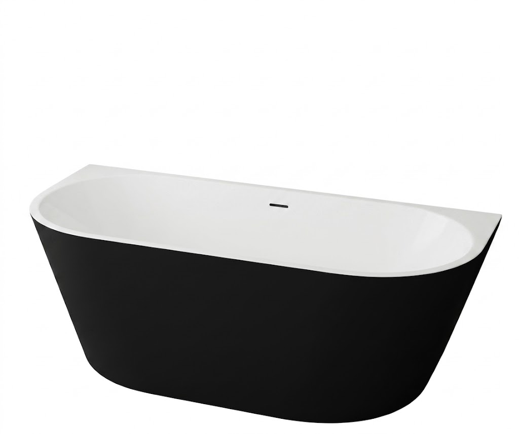 Kevano Island Seamless Bathtub 75 × 170 cm With Drain - White