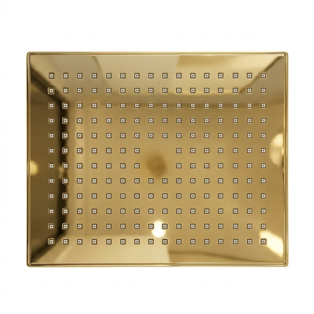 Kludi RAK Rectangular head shower 20 × 26 cm - Glossy Gold