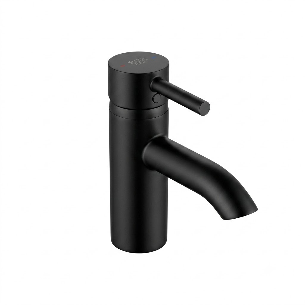 Kludi RAK Prime Basin Mixer with Pop-up Waste Short UAE - Matte Black