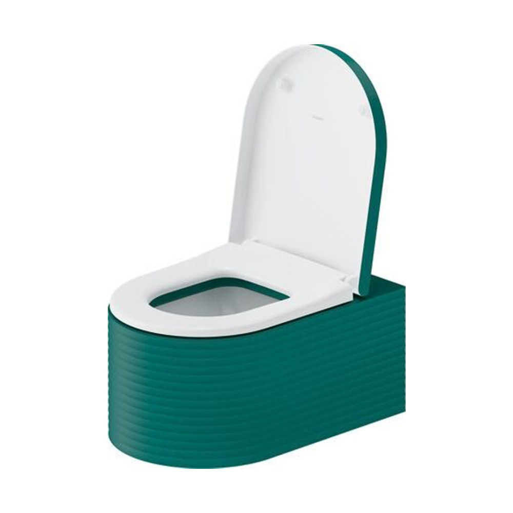 Duravit Millio Wall-hanging toilet Matte Green, Ribbed 250549FA75