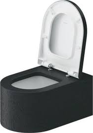 Duravit Millio Wall-hanging toilet Matte Black, Engraved 250649FE75