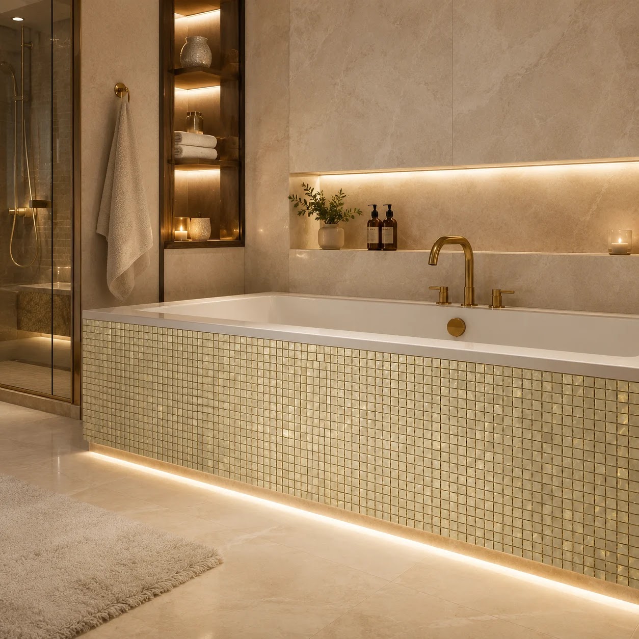 Beroia Chinese Sheet Paris 204 Mosaic 30 × 30 cm - Gold