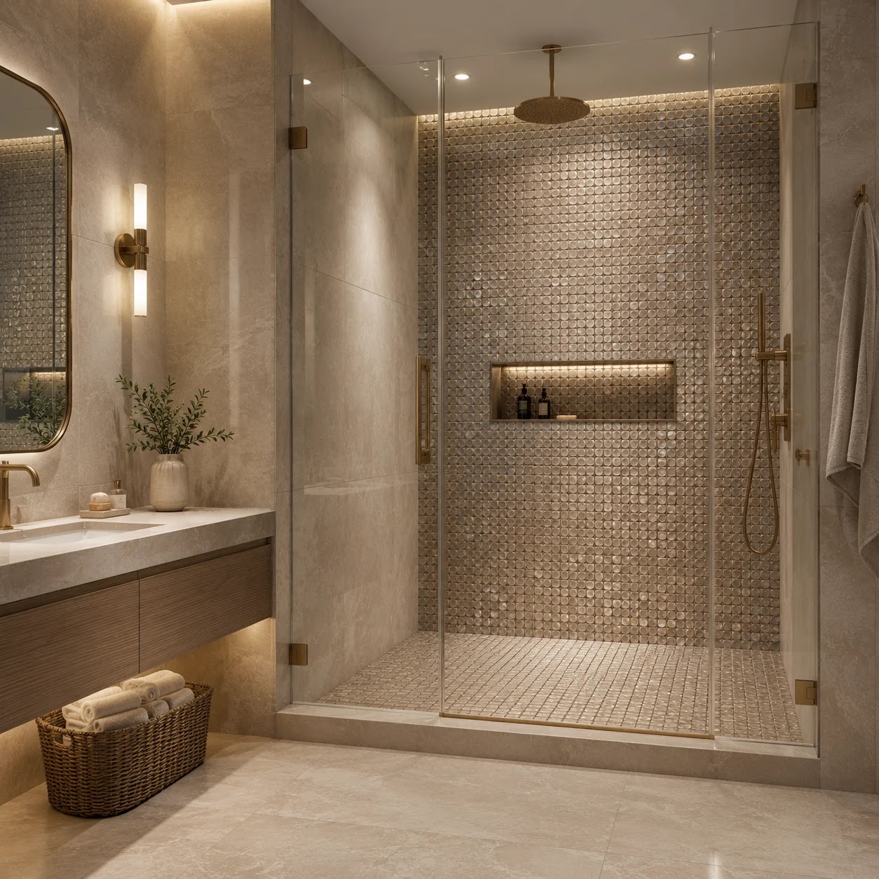 بيرويا شيت صينى باريس 206 ح موزاييك 30 × 30 سم روز جولد