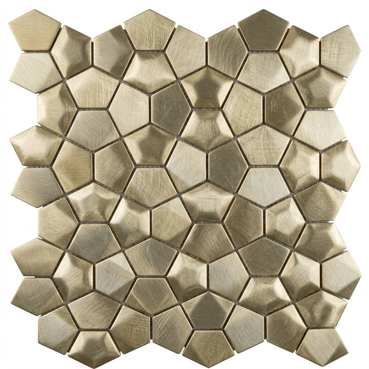 Beroia Chinese Sheet Paris 604 Mosaic 29.7 × 29.7 cm - Gold