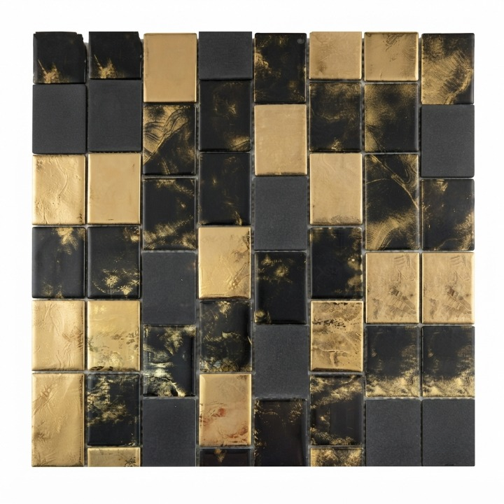 Beroia Chinese Sheet 2081 DBA Mosaic 30 × 30 cm - Gold × Black