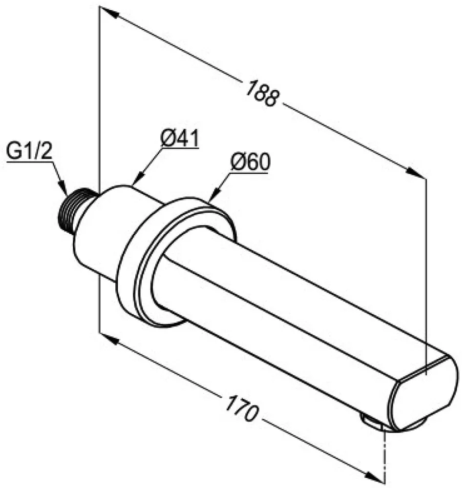 Kludi RAK Concealed Bottom Outlet Polaries Chrome RAK 10007