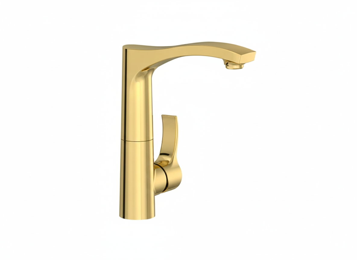 kludi Rak Petra Kitchen Mixer Glossy Gold RAK 37004GD1