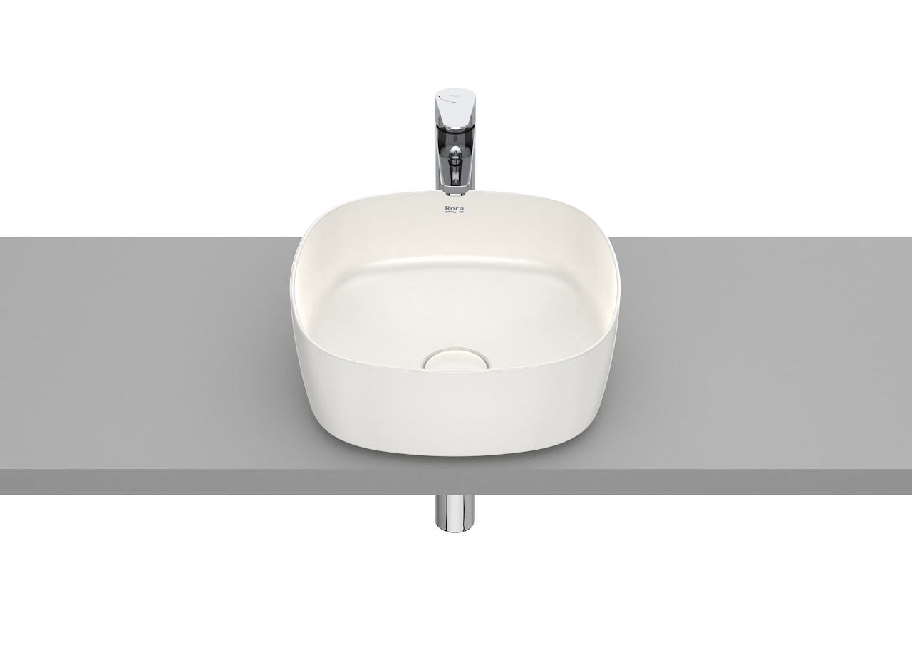 Roca Inspira SOFT - Over countertop FINECERAMIC® basin 37 × 37 Beige A327502650