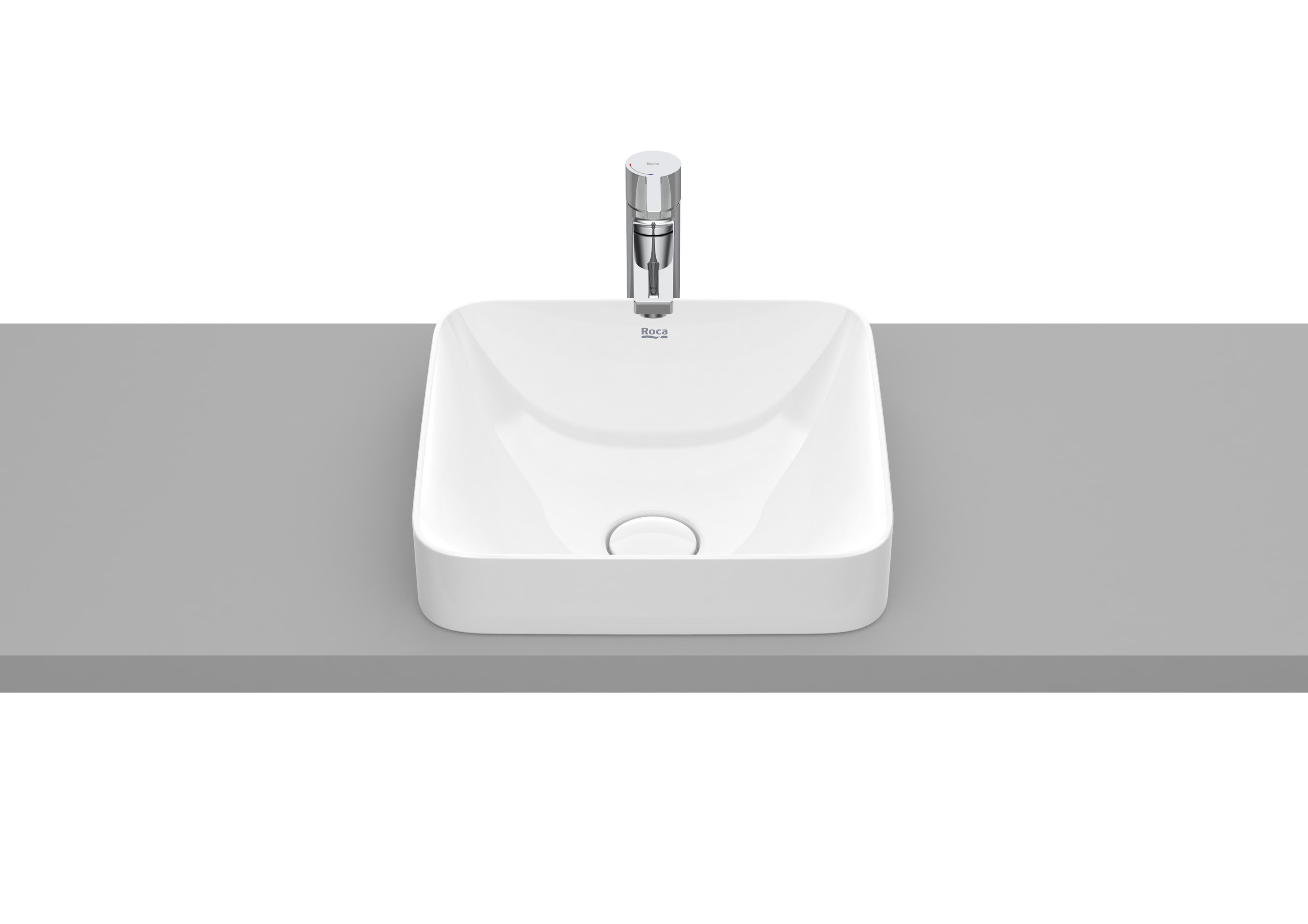 Roca Inspira Square In countertop basin 37 × 37 cm White A32753R000