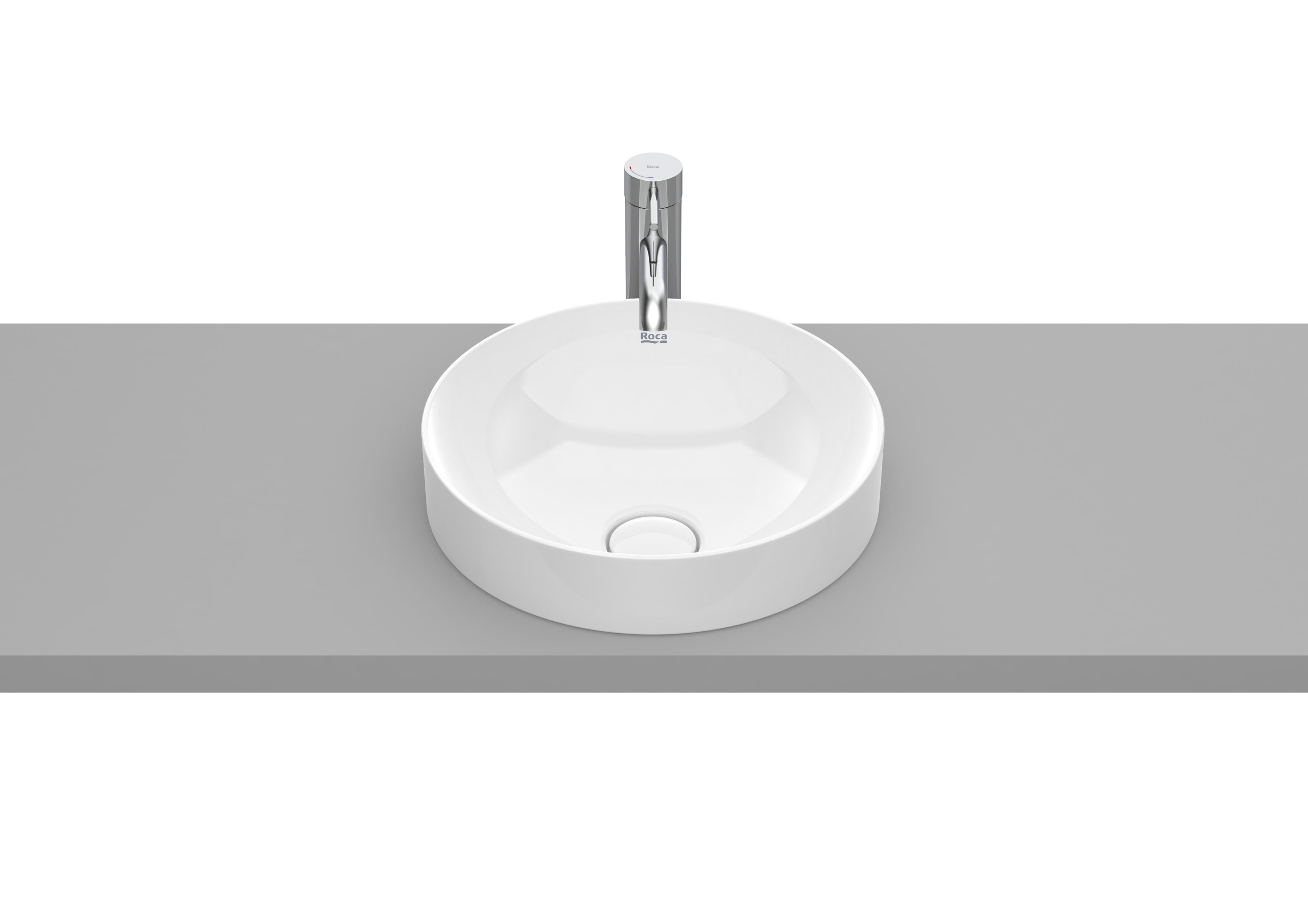 Roca Inspira Round In countertop basin 37 × 37 cm White A32752R000