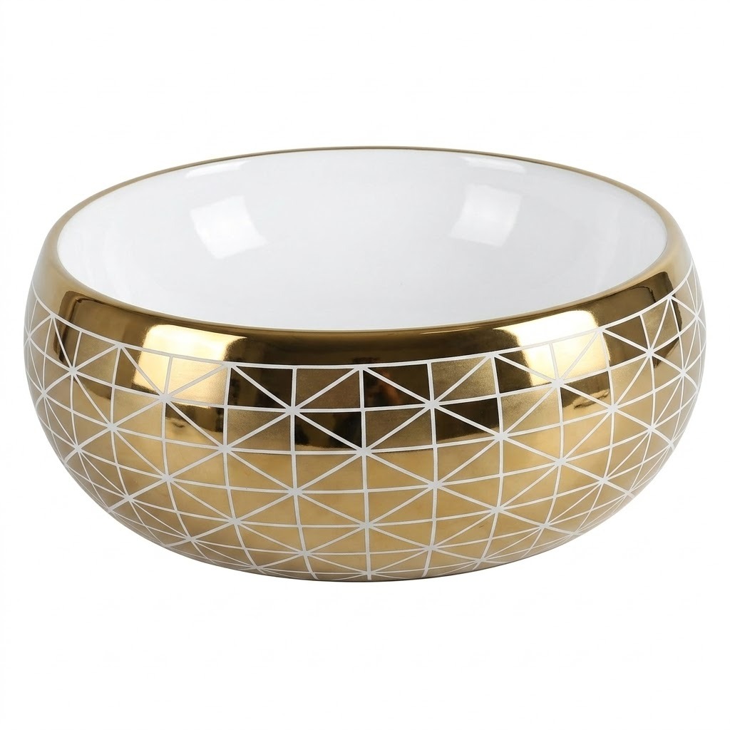 S.H Over Top Washbasin 40 × 60 cm Gold G 385