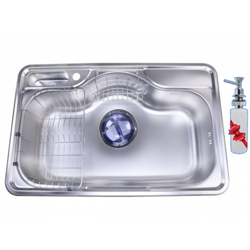 Purity kitchen sink DJIS 850P | 85 * 51 cm with accessories and drain Chrome