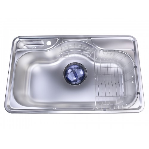 Purity kitchen sink DJIS 850P | 85 * 51 cm with accessories and drain Chrome