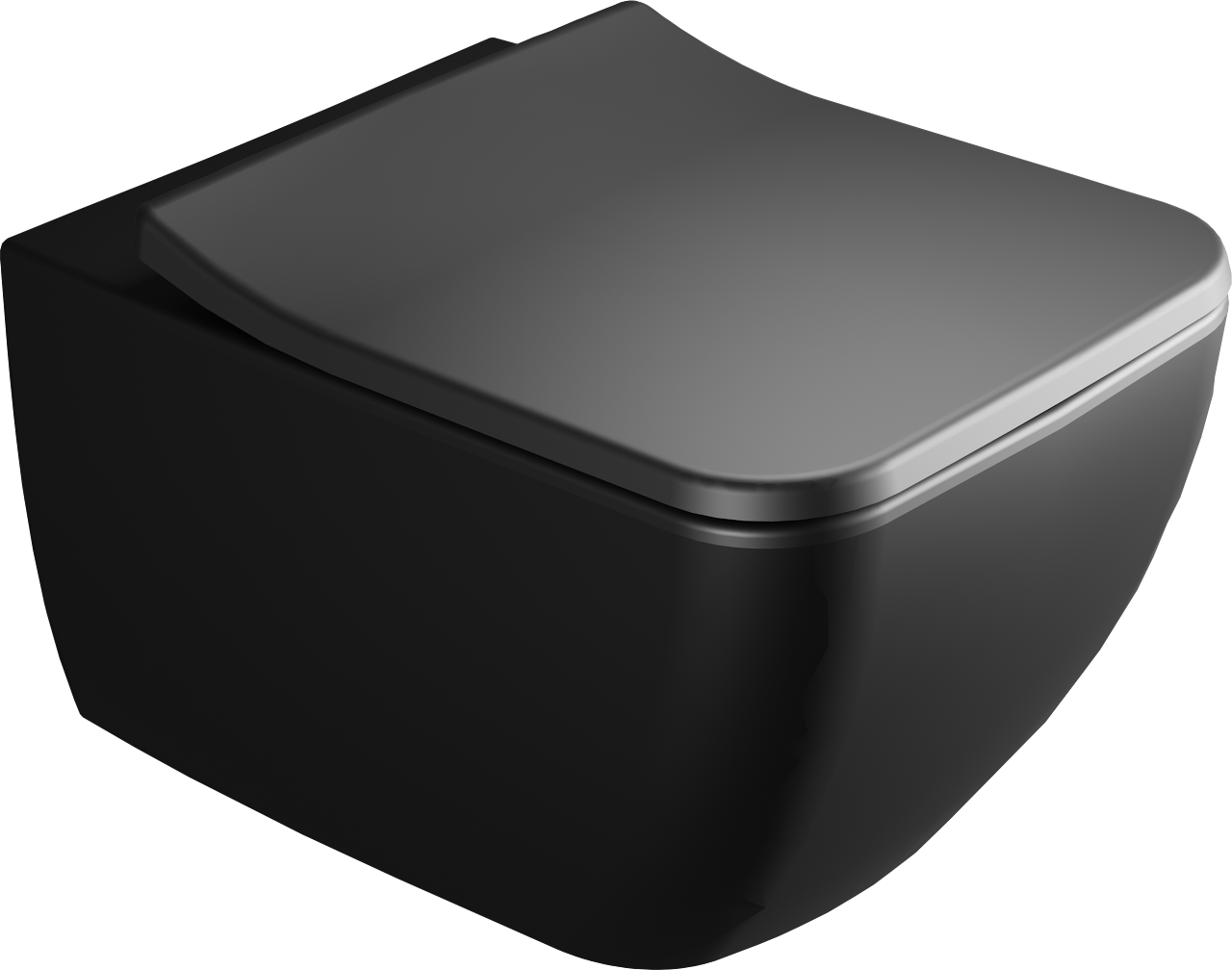 Villeroy & Boch Vantichillo Wall-hanging toilet Rimless With Douche Matte Black 4611B338