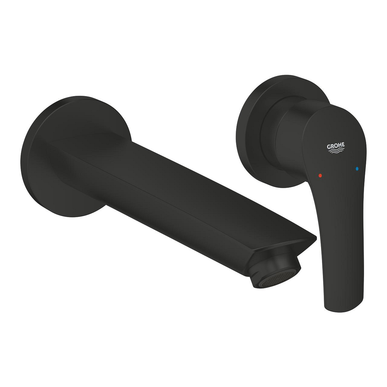 Grohe Eurosmart 2-hole Wall basin mixer M-Size - Matte Black