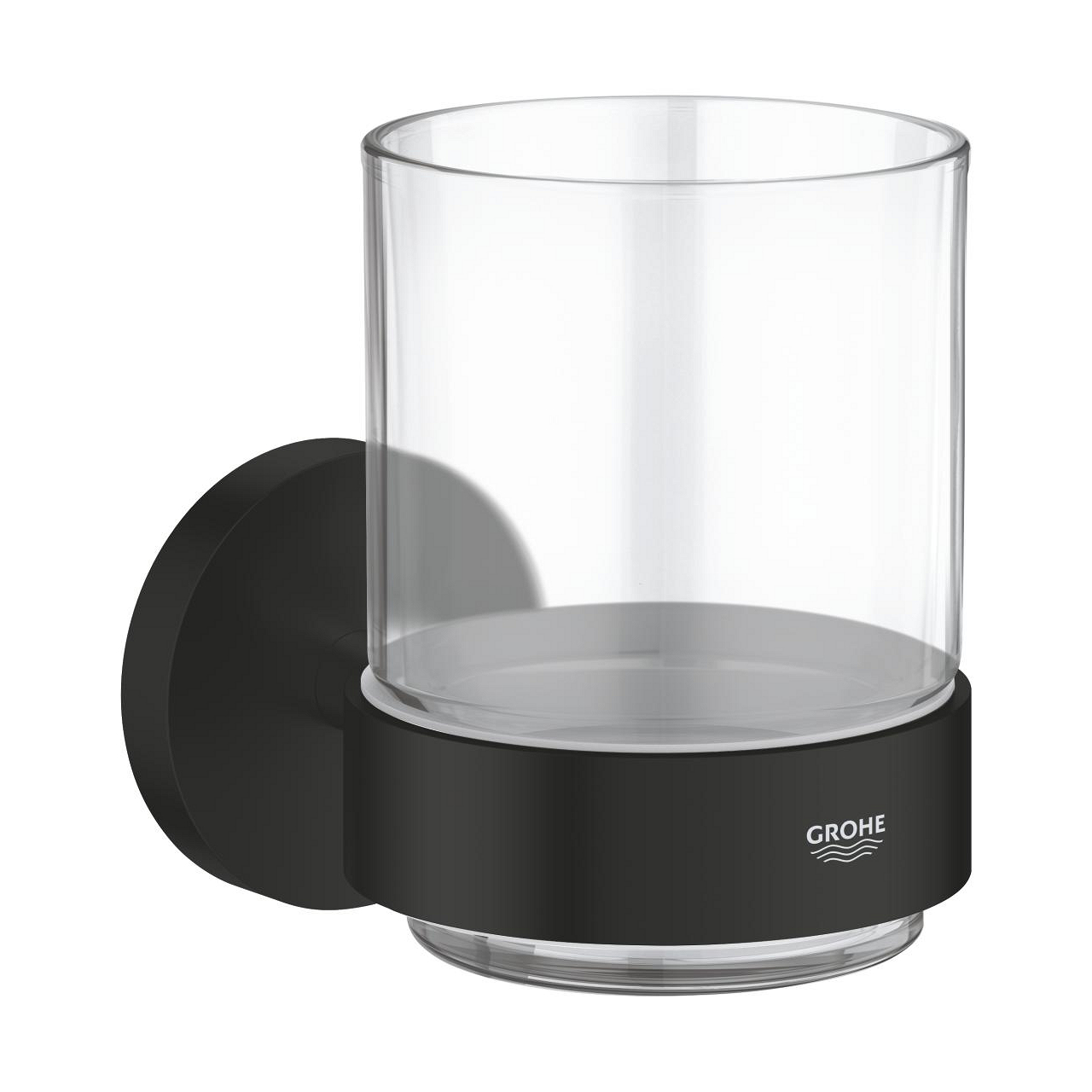 Grohe Essential Crystal glass with holder Matte Black 1022562430