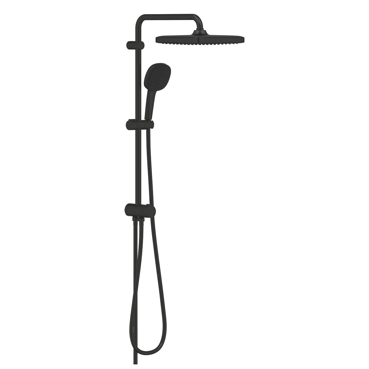 Grohe Tempesta System 250 Cube Flex shower Set with diverter for wall mounting - Matte Black