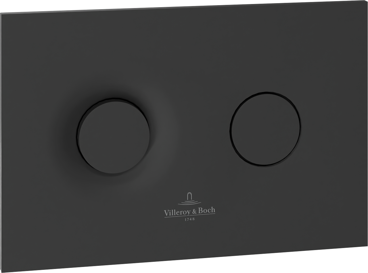 Villeroy & Boch Round Concealed Cistern Cover Black Matt 921242AN