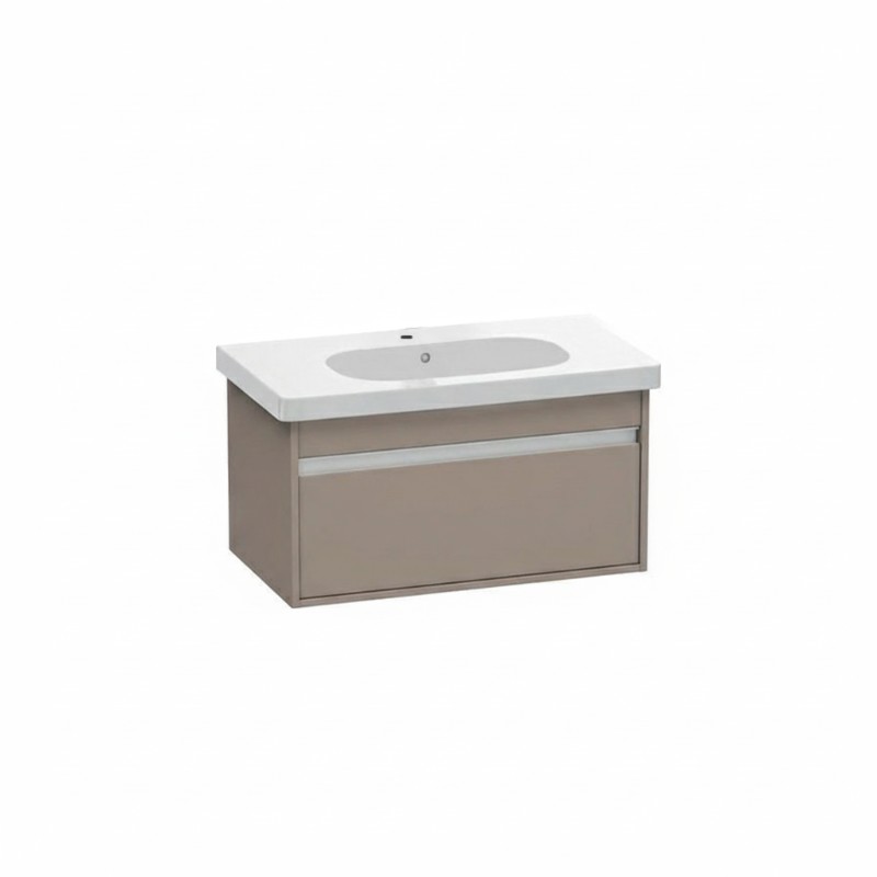 Duravit Ketho 1-Drawer Wooden Vanity Unit with Basin Offer - 45.5 x 80 cm Matte Basalt KT 0197043430000