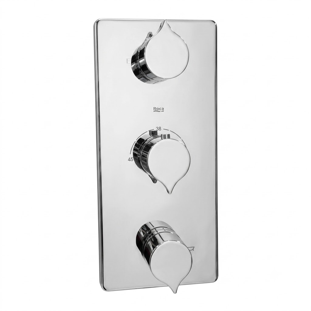 Roca Insignia built-in Bath-Shower Thermostatic Mixer 3 Ways including body Chrome A5A2I3AC00