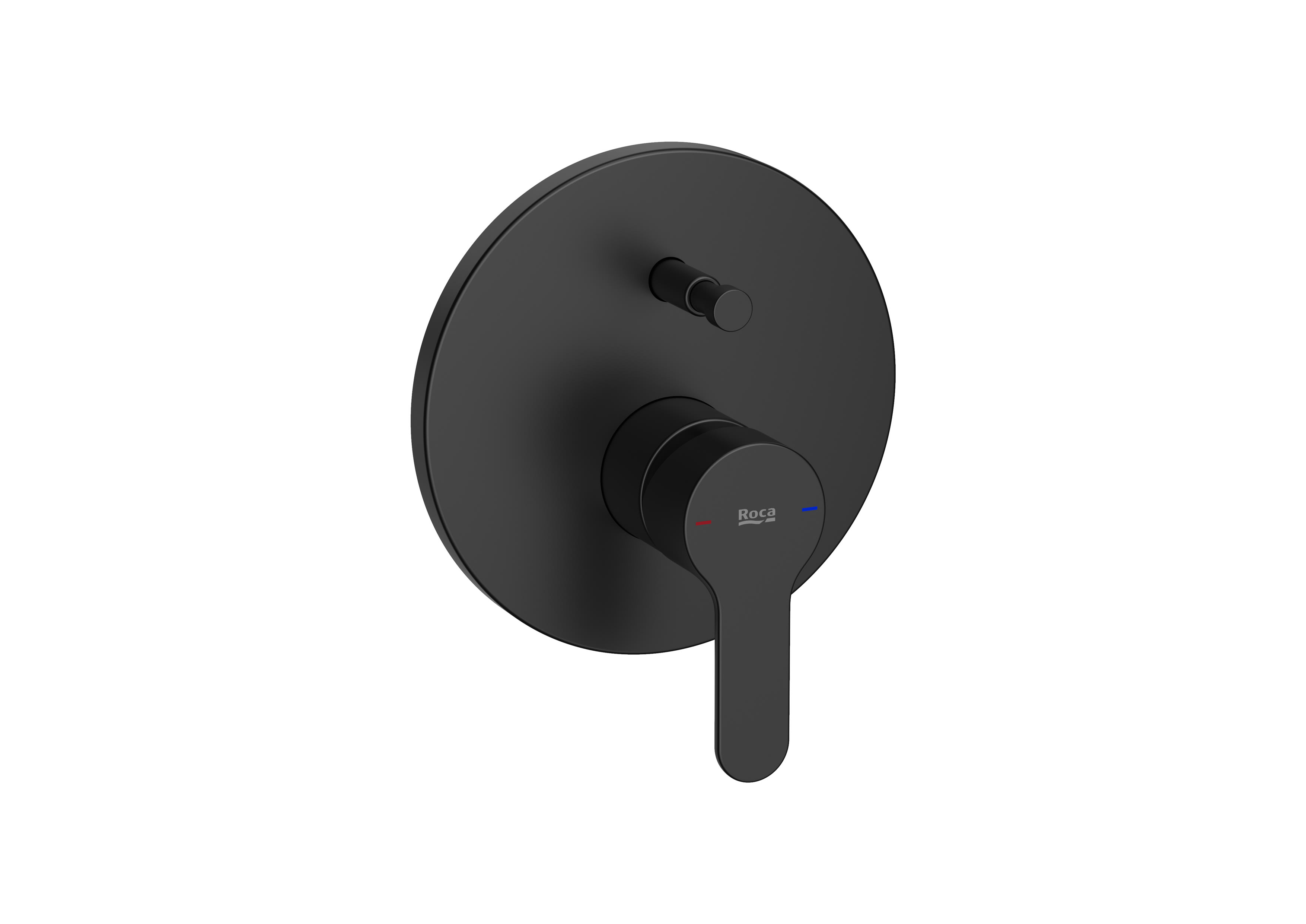 Roca L 20 Built-in bath-shower mixer with automatic diverter including body Matte Black A5A0A09NB0