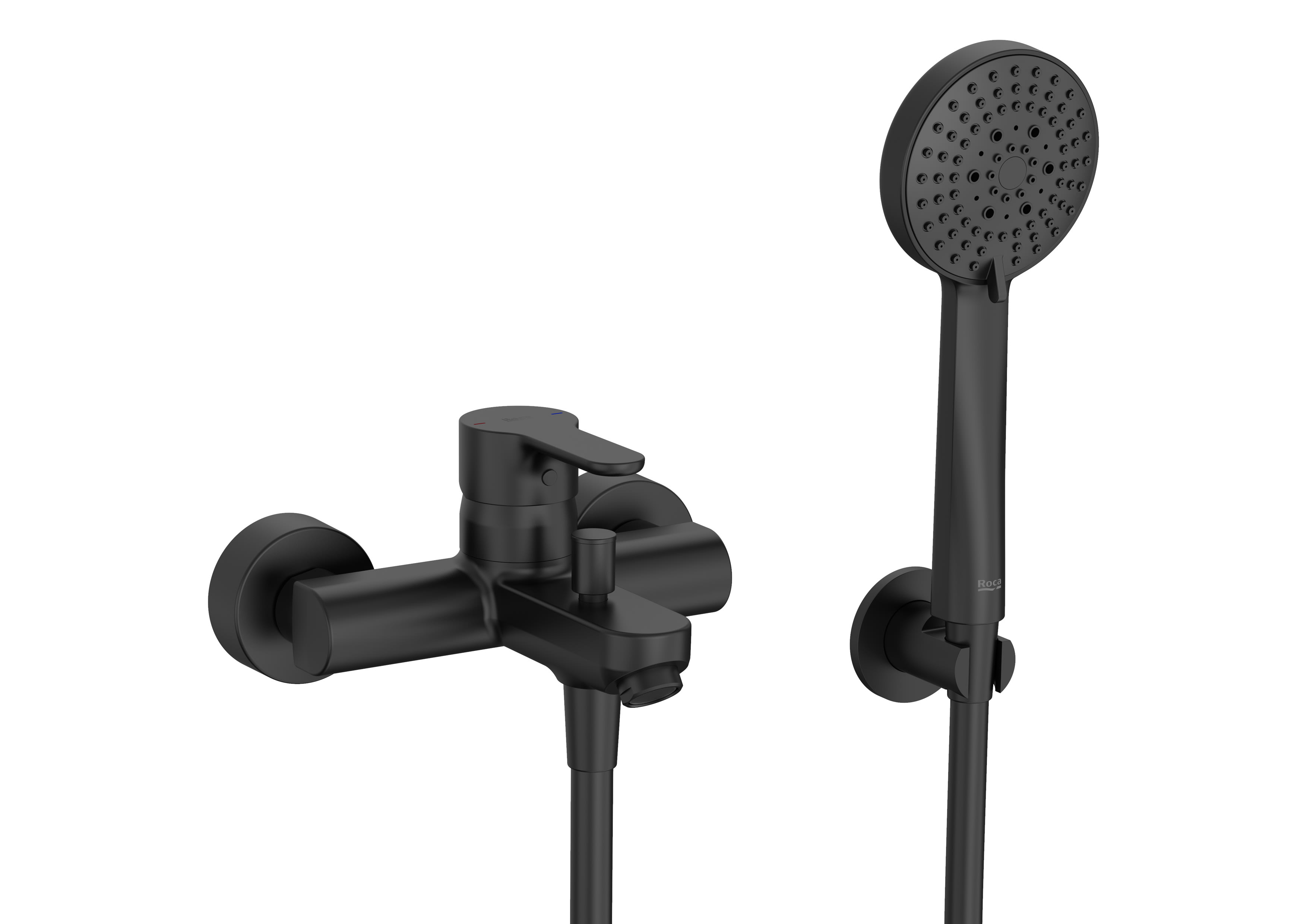 Roca L 20 Bathtub Mixer with hand shower Matte Black A5A0109NB4