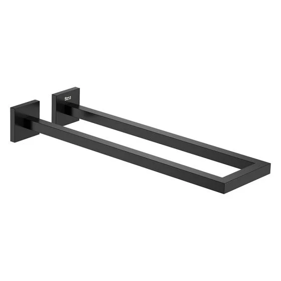 Roca Hotels Double Towel Accessory, Round, Matte Black A817608C40