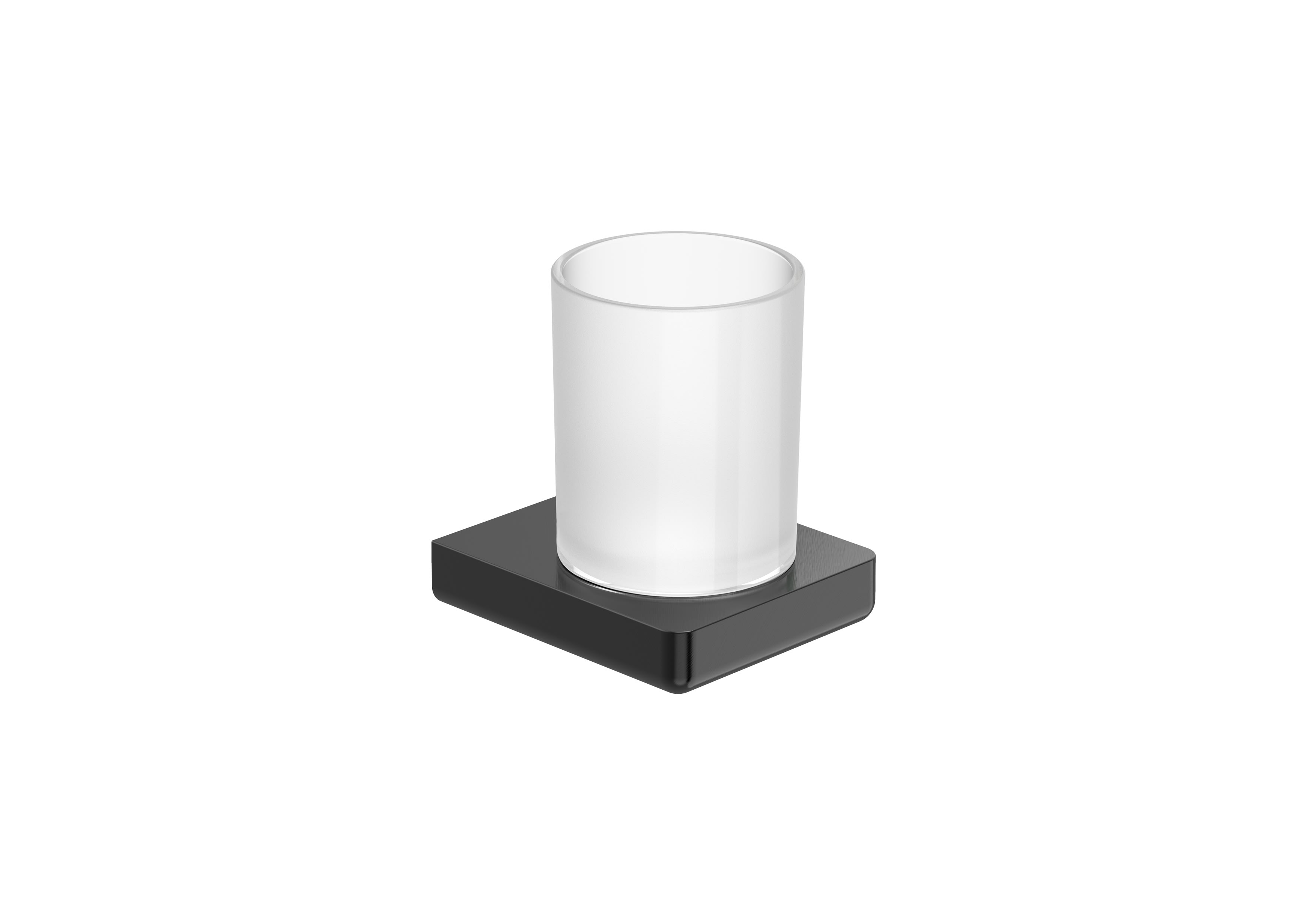 Roca Tempo Wall-mounted Tumbler with holder - Brushed Black