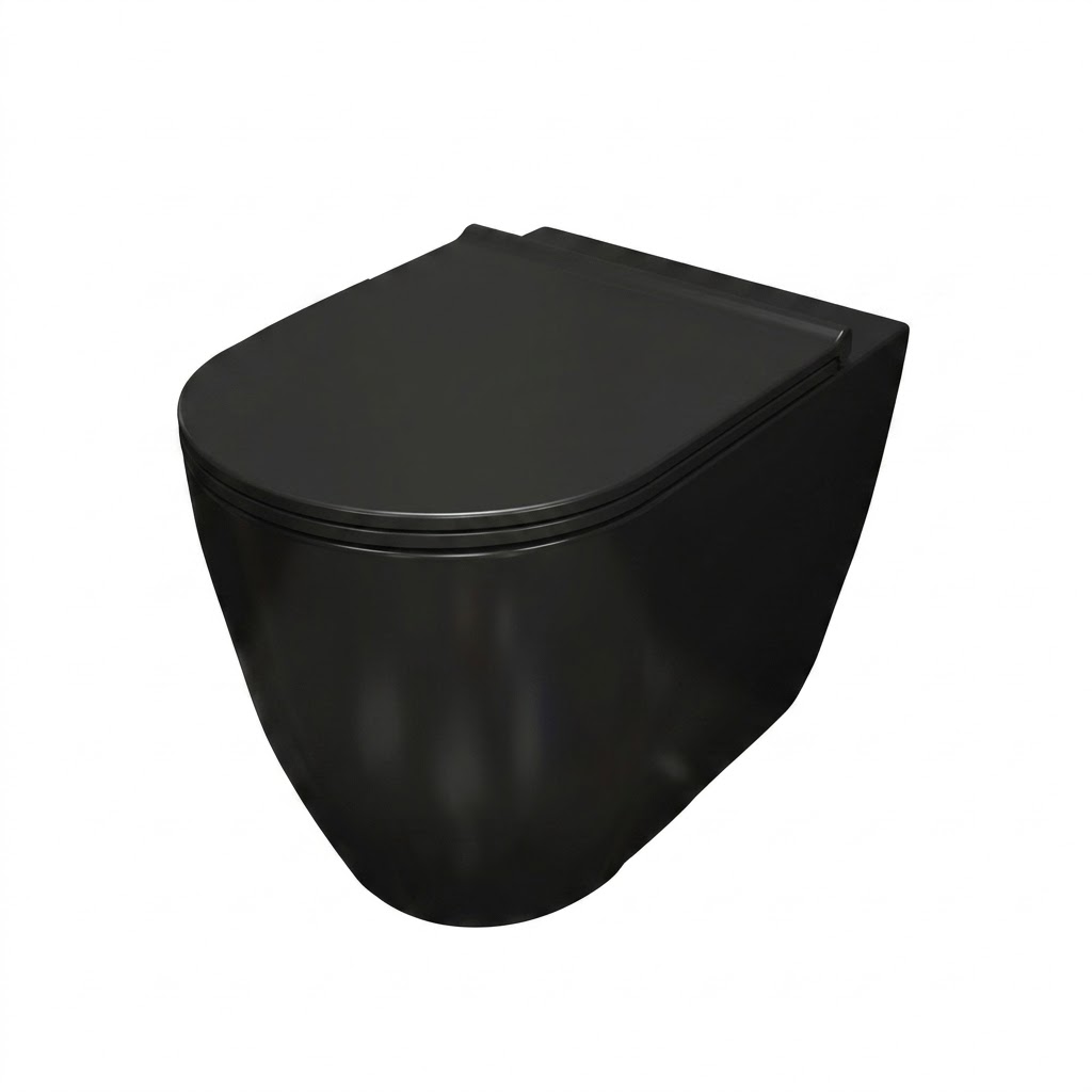 Sarreguemines Icon Rimless Wall-Hanging Toilet Matte Black