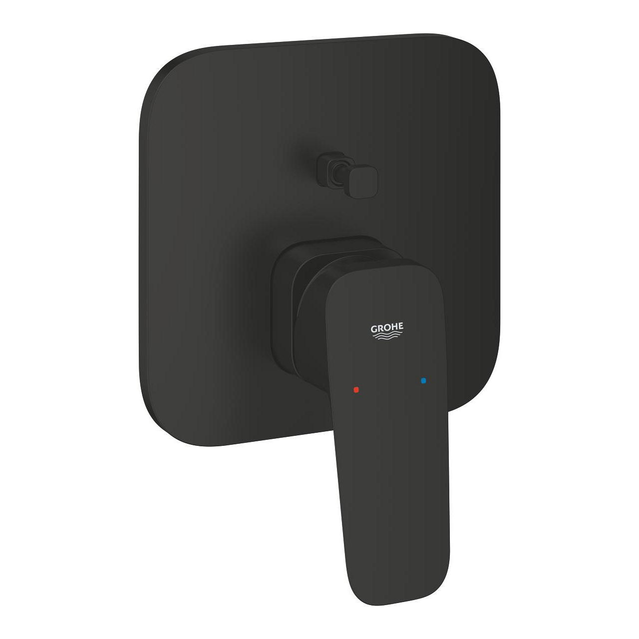Grohe Cubo Concealed Bathtub Mixer Plate with Diverter Square - Matte Black