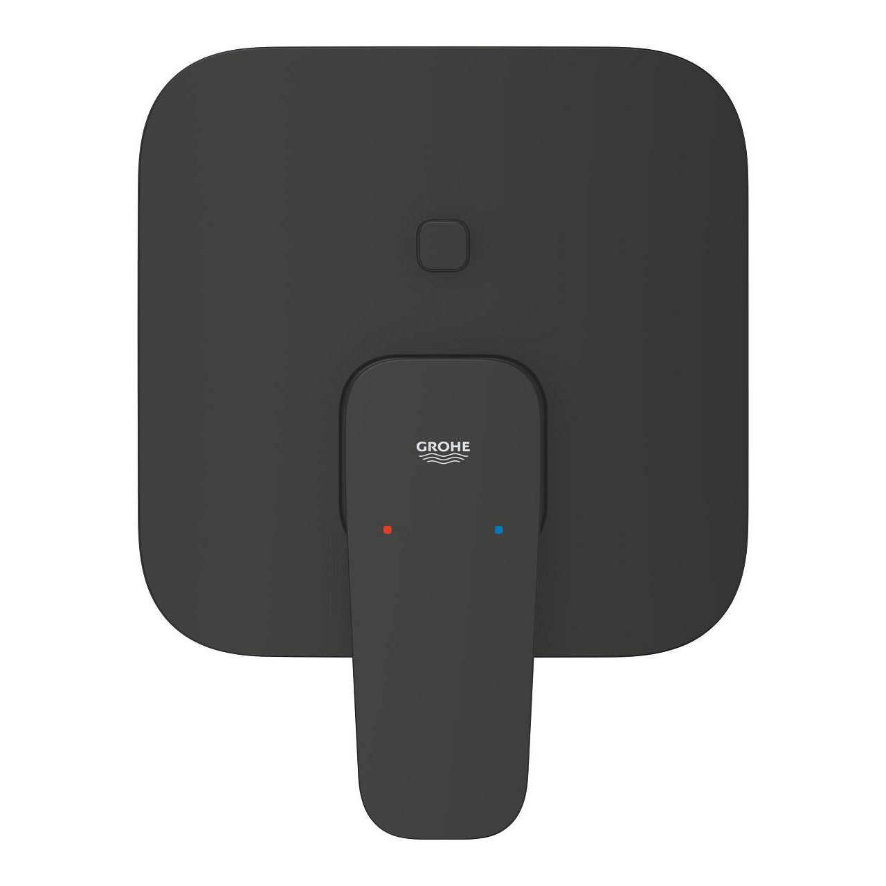 Grohe Cubo Concealed Bathtub Mixer Plate with Diverter Square - Matte Black