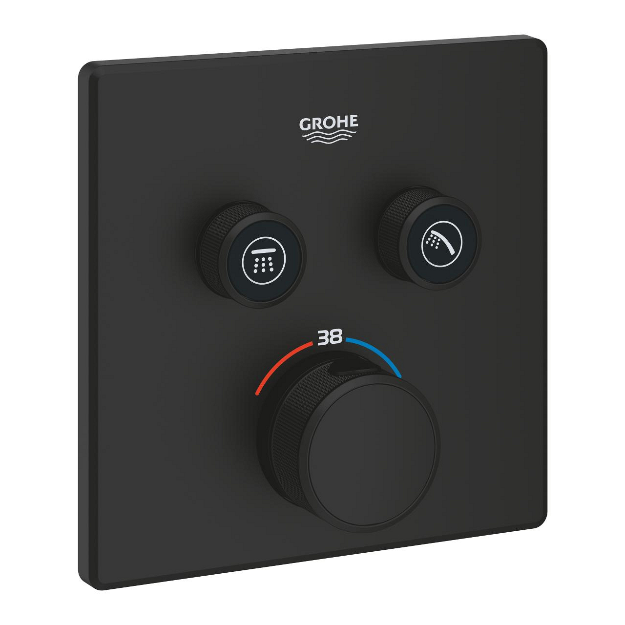Grohe Grohtherm SmartControl Thermostat for concealed installation with 2 valves Phantom Black 102166KF00