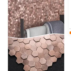 Beroia Chinese Sheet Paris 305 Mosaic 29.5 × 30.5 cm - Rose Gold