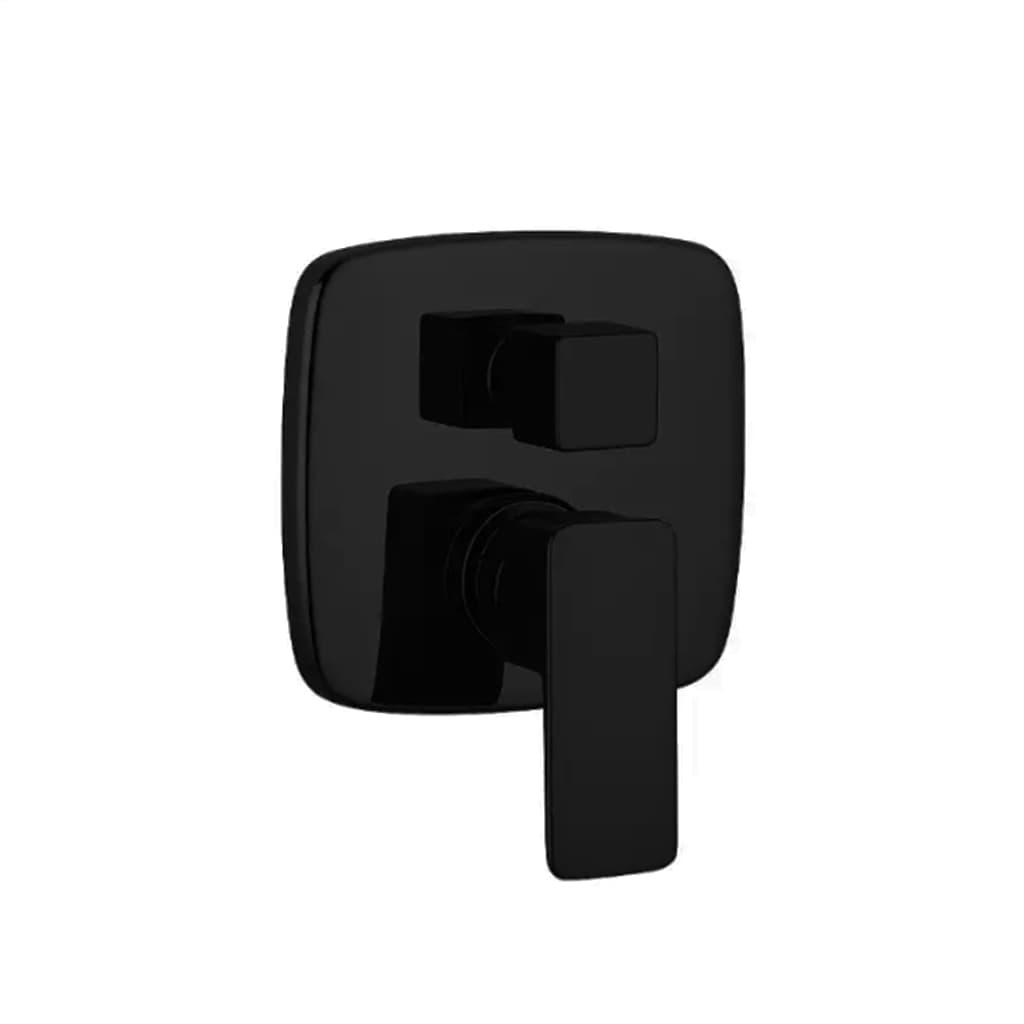 Lutz Built-in Bathtub Mixer Faceplate with Diverter (including body) - Matte Black