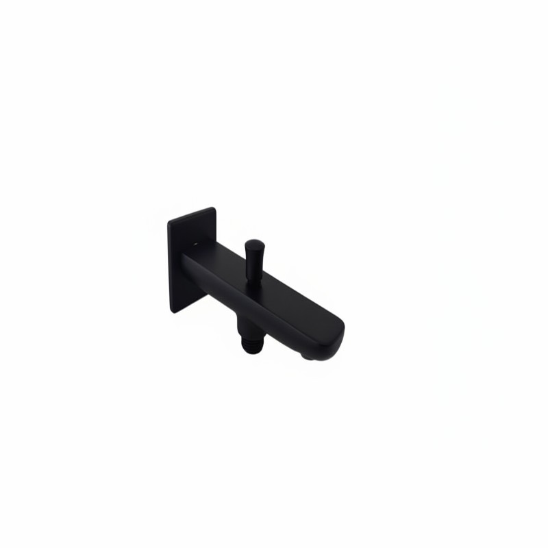Lutz Built-in Bath spout Round with Diverter - Matte Black