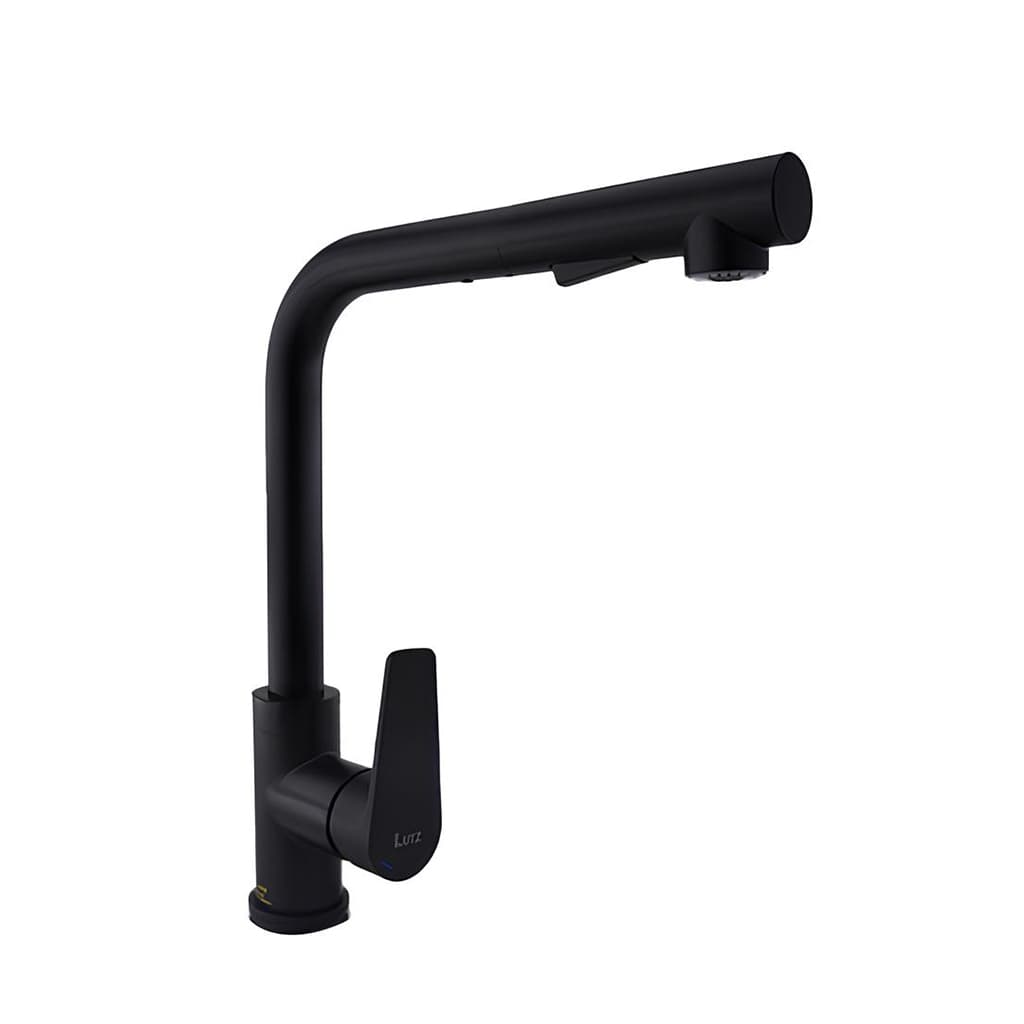 Lutz Pull-Out Single-lever Kitchen mixer - Matte Black