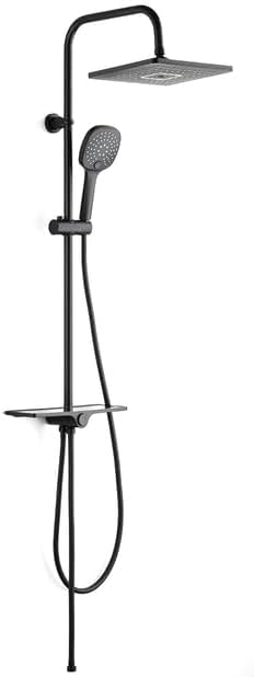 Lutz Square Shower set 2x1 - Matte Black