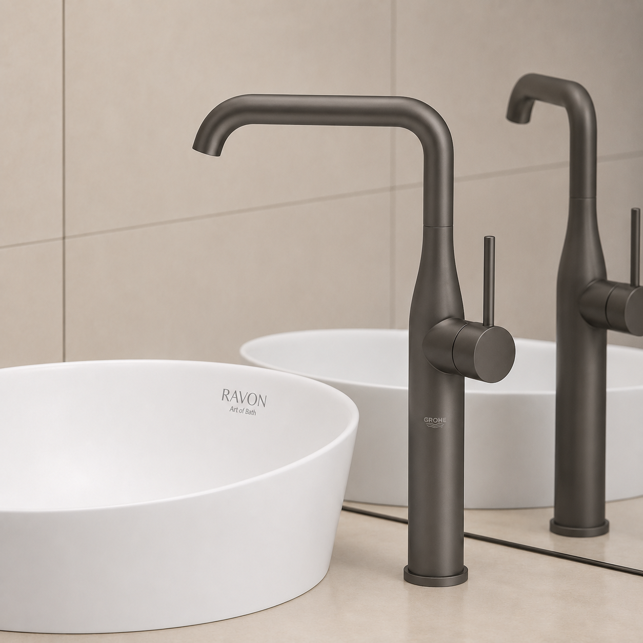 Grohe Essence Single-lever basin mixer 1/2″ XL-Size - Brushed Hard Graphite