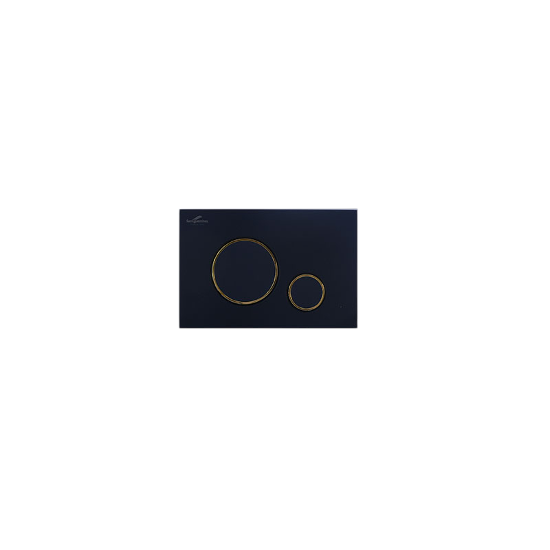 Sarreguemines La Trinity Flush Plate Circular Shiny Gold × Matte Black FC1007302560000- M 778-5-SRG01