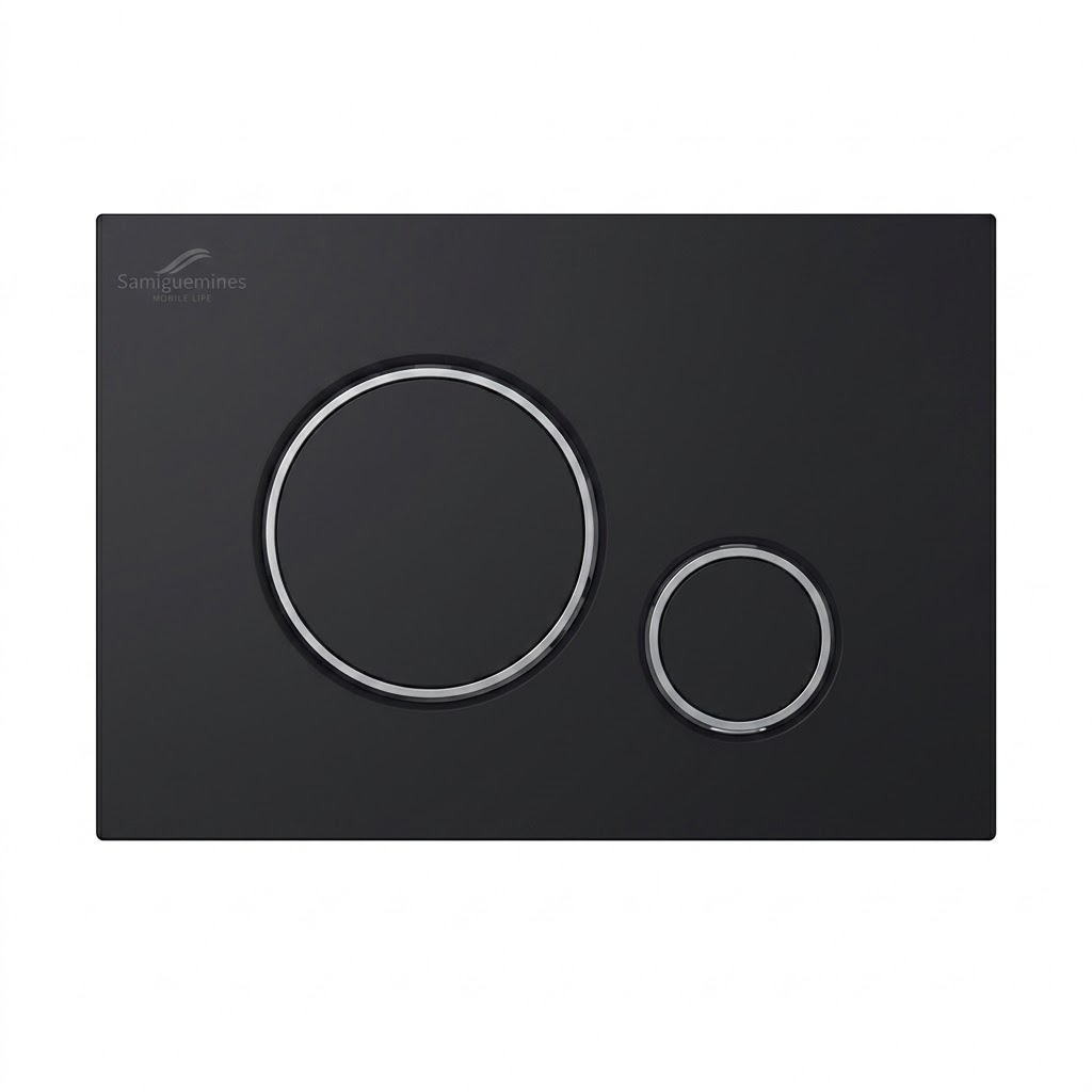 Sarreguemines La Trinity Flush Plate Circular Shiny Chrome × Matte Black FC 100730246000 - M 778SRG01