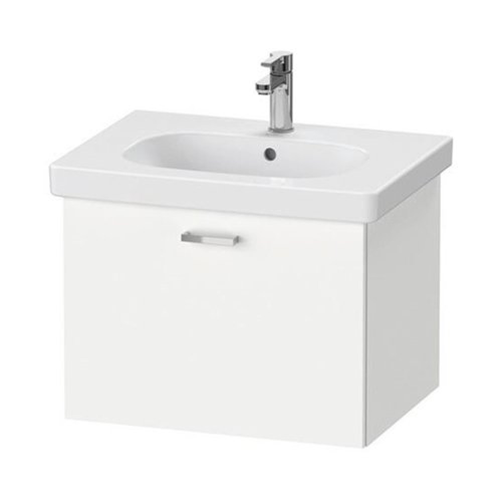 Duravit XBase Unit 45.8 x 60 cm 1 Drawer for D-Code Basin 65 cm Glossy White Wood XB 607002222
