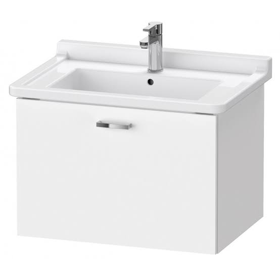 Duravit XBase Unit 46.8 x 65 cm 1 Drawer for Starck 3 Basin 70 cm Glossy White Wood XB 603502222