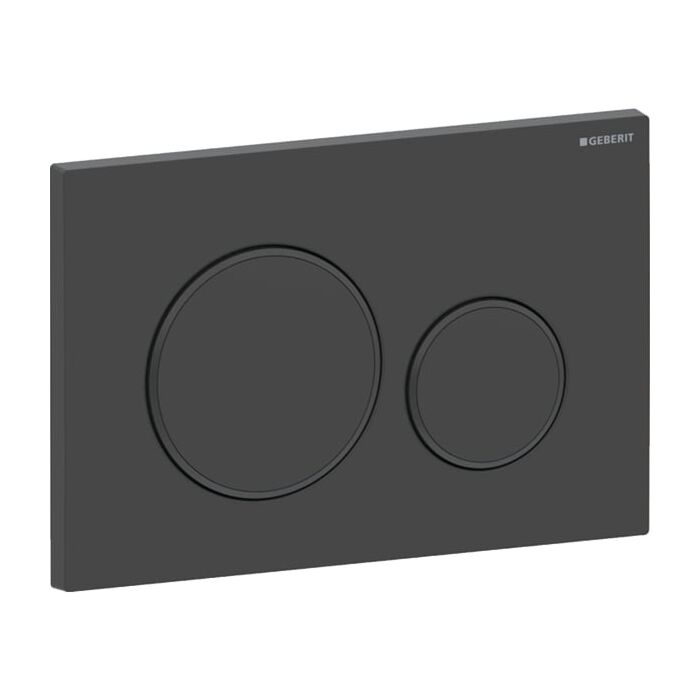 Geberit Sigma20 actuator plate round black matt 115882161