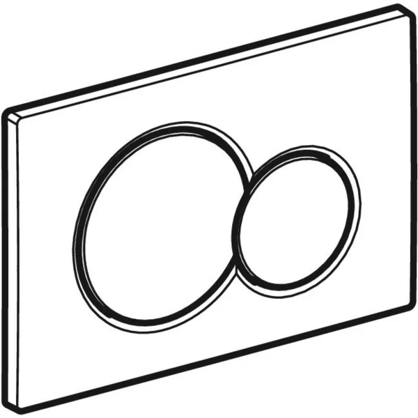 Geberit Sigma20 actuator plate round white, bright chrome rings 115882KJ1
