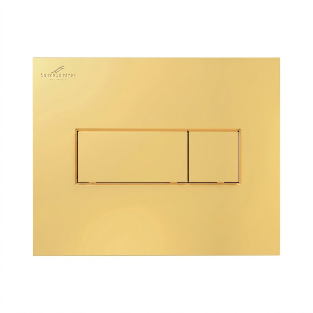 Sarreguemines La Trinity Square Flush Plate Glossy Gold Square FC 100730200300 - M 575SRG01