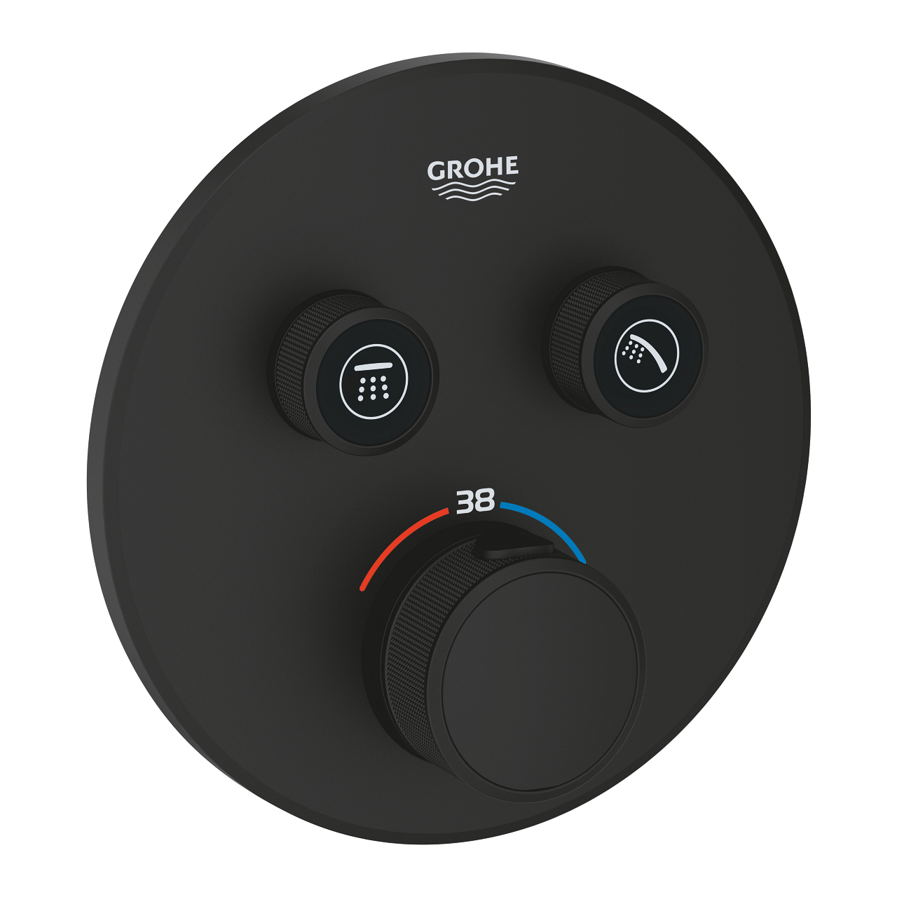 Grohe Grohtherm SmartControl Thermostat for concealed installation with 2 valves Phantom Black 29507KF0